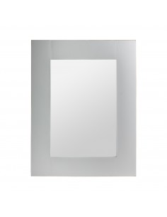 Espejo de estilo oriental/nórdico blanco Hong Kong (90x70 cm)