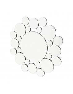 Espejo de diseño burbujas de cristal con forma circular