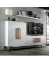 Salón PROMO PR19 blanco de Franco Furniture con originales tiradores de metal