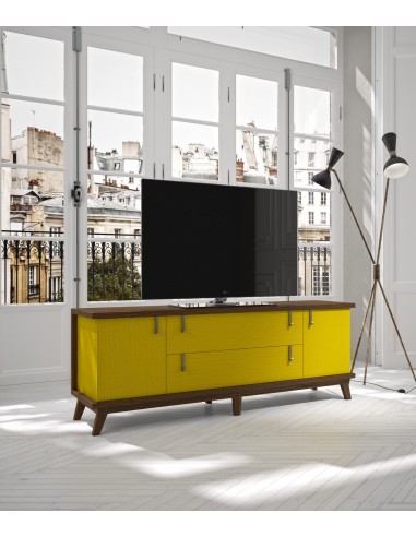 Mueble TV 07C amarillo de estilo nórdico-oriental de Divogue