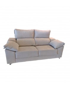 Sofá con asientos deslizantes y cabezales reclinables